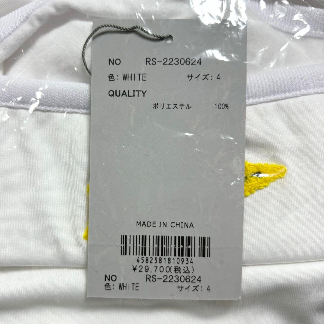 ラッセルノ ゴルフ フラッグロゴ ステッチマスク ハイネック LS ホワイト M