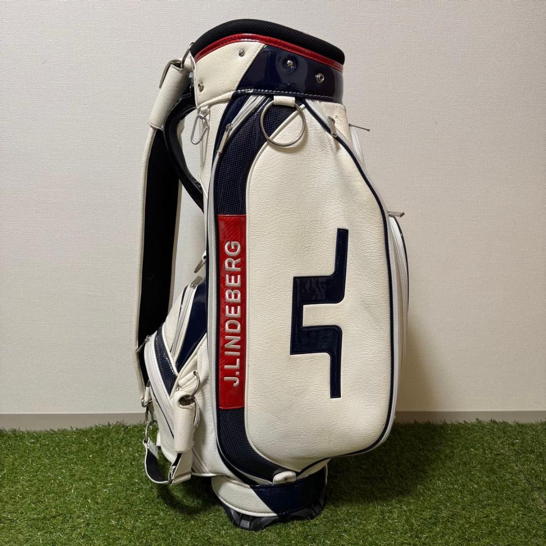 J.LINDEBERG J.リンドバーグ キャディバッグ レザー ホワイト