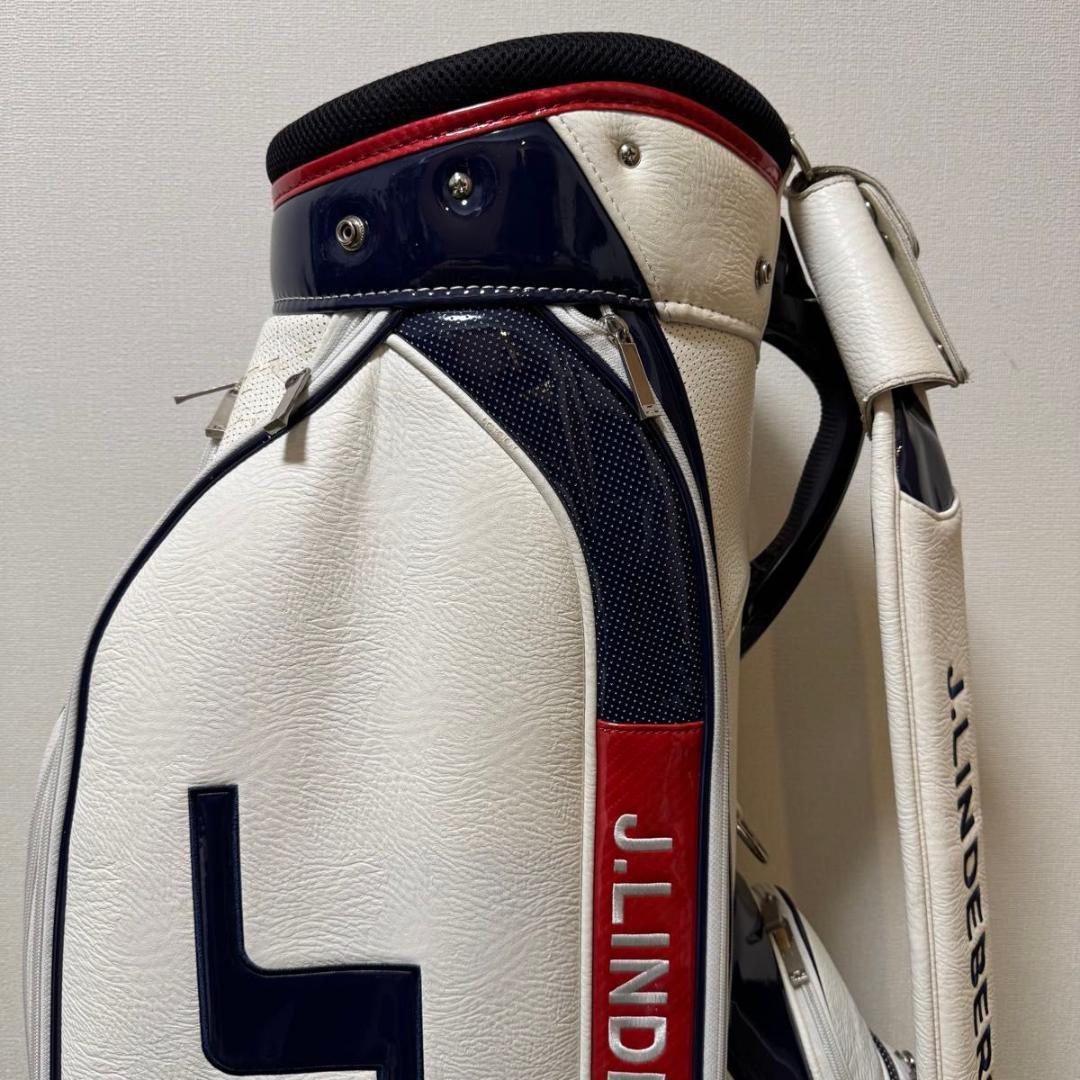 J.LINDEBERG J.リンドバーグ キャディバッグ レザー ホワイト