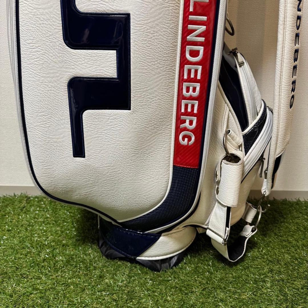 J.LINDEBERG J.リンドバーグ キャディバッグ レザー ホワイト