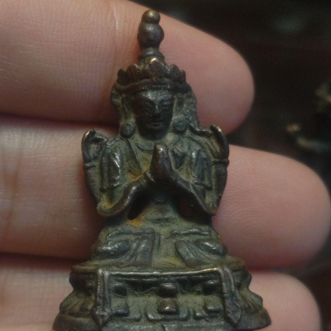清時代　チベット仏像三点セット　随身仏仏像古美術骨董品唐物