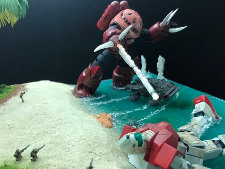 ジャブロー 強襲　シャアズゴック　ジオラマ