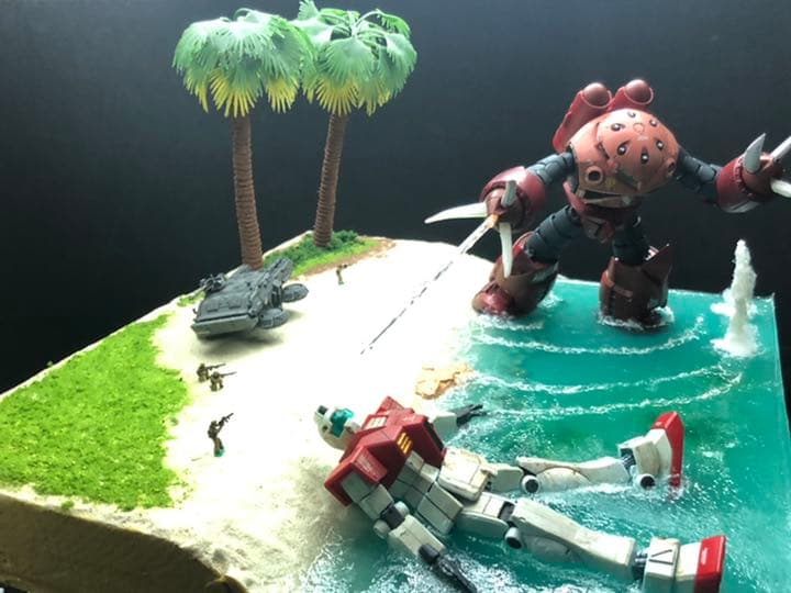 ジャブロー 強襲　シャアズゴック　ジオラマ