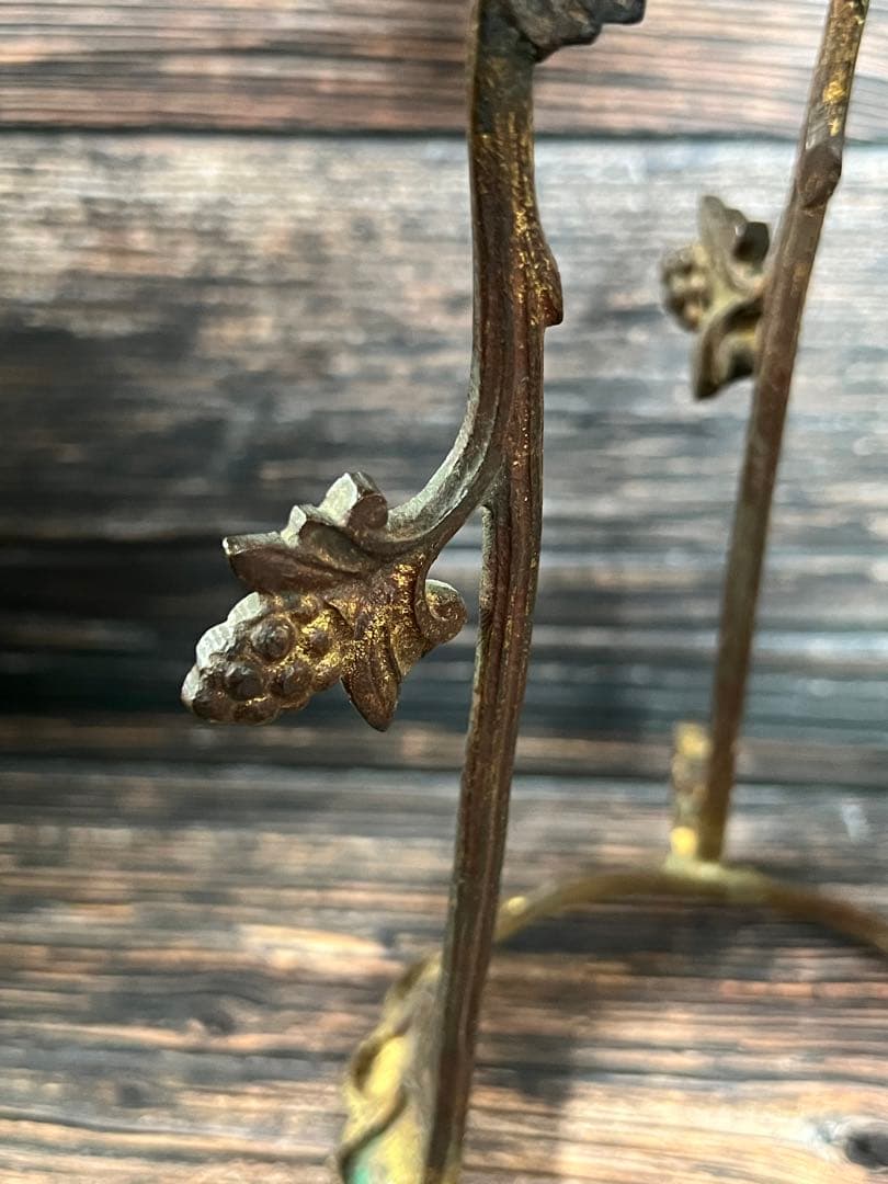 フランス製アンティーク　キャンドル　スタンド　蝋燭立て