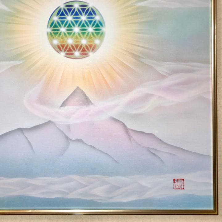 新春SALE☆エナジーアートエベレスト曼荼羅フラワーオブライフ F10号