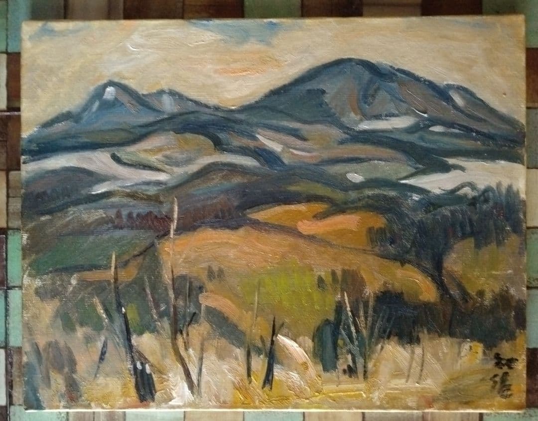 伝・小林和作画　油彩肉筆画・F6 号　「尾道」