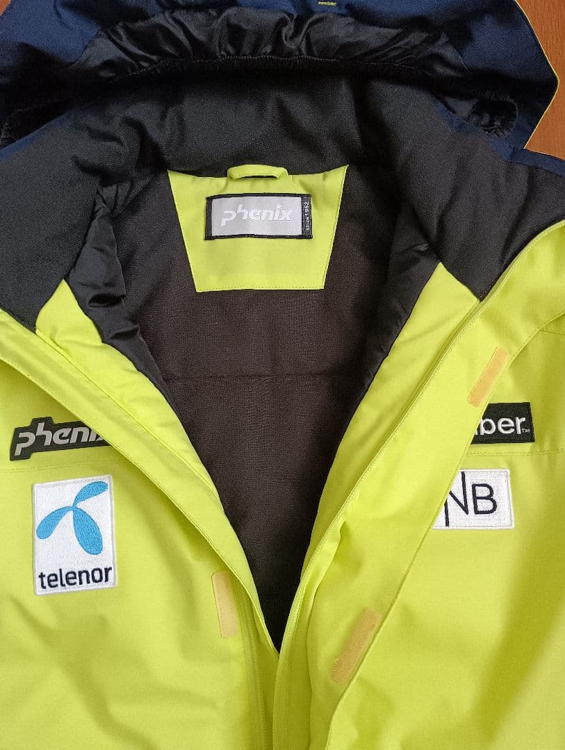 Phenix スキーウェア上下セット160 （蛍光イエロー×ネイビー）
