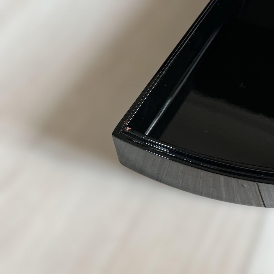 おしゃれな漆の重箱 漆器 工芸品 ベトナム 作家作品 和食器 モダン　ブラック