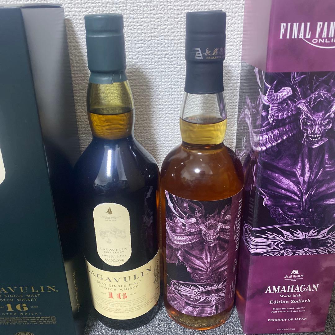 ウィスキー2本セット　ラガヴーリン 16年　長濱蒸溜所 AMAHAGAN