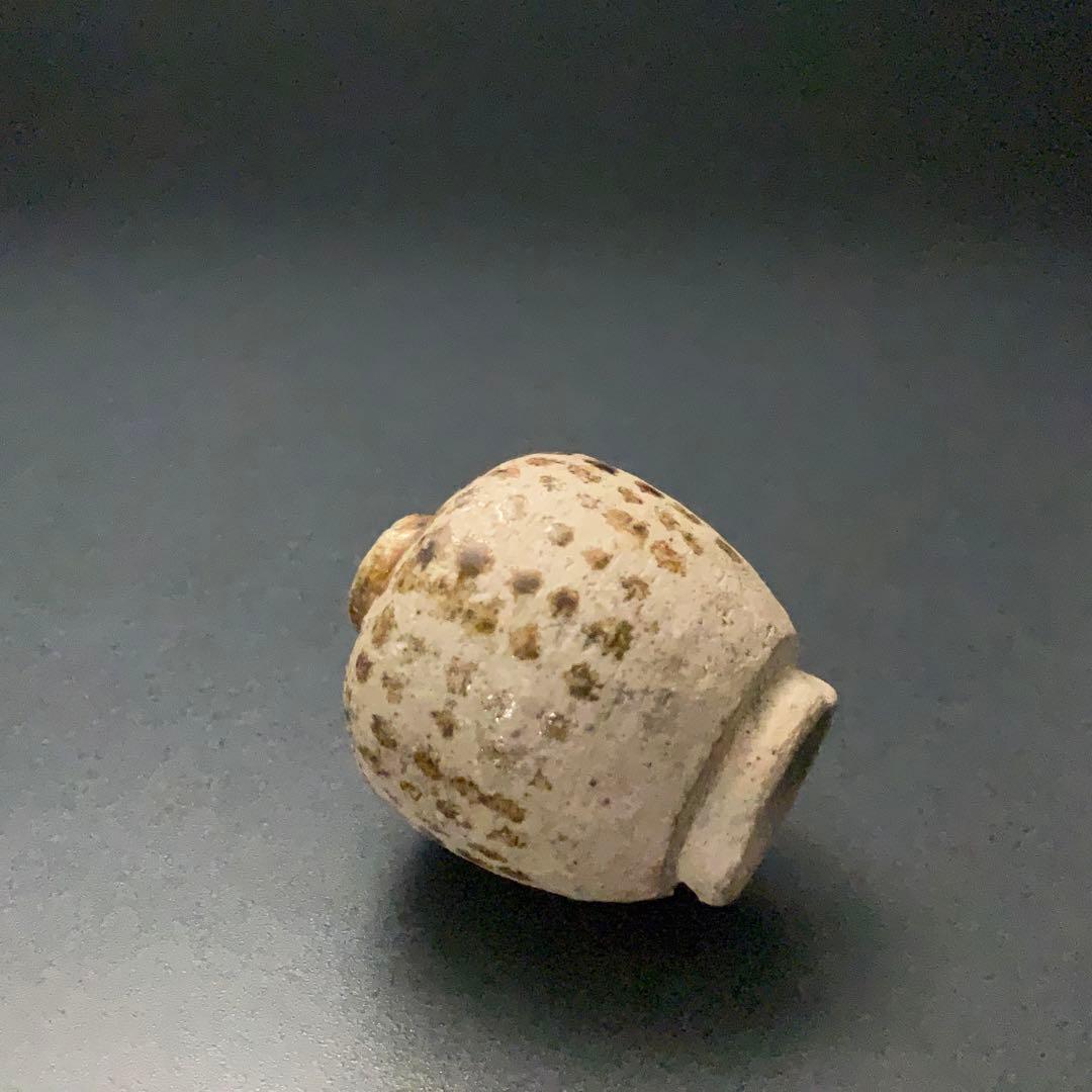 褐釉斑文小壺　タイ　スンコロク　骨董　R1396ダM