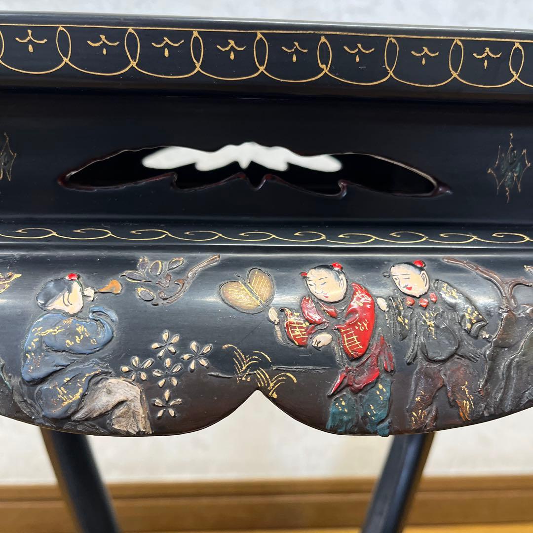 時代　中国　花台　盆栽台　珍品台　細密細工