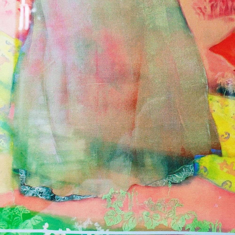 田村能里子 ファンケル銀座展示作 シルクプリント 女神の壁画 額付