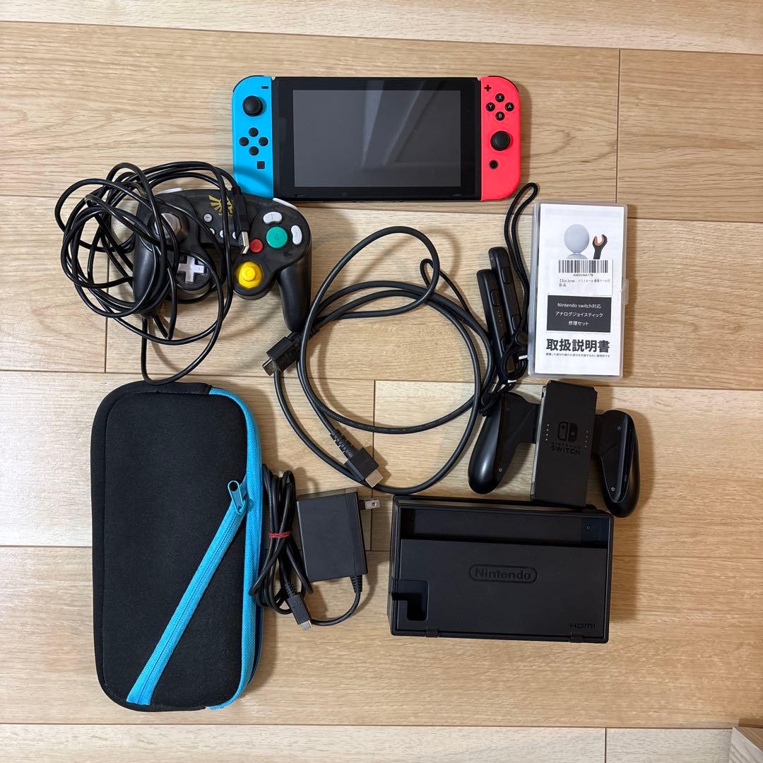 Nintendo Switch 本体 ネオンブルー・ネオンレッド + GCコン等