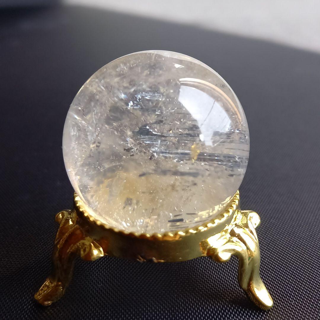 スティブナイト★天然石丸玉 34mm★水晶丸珠★