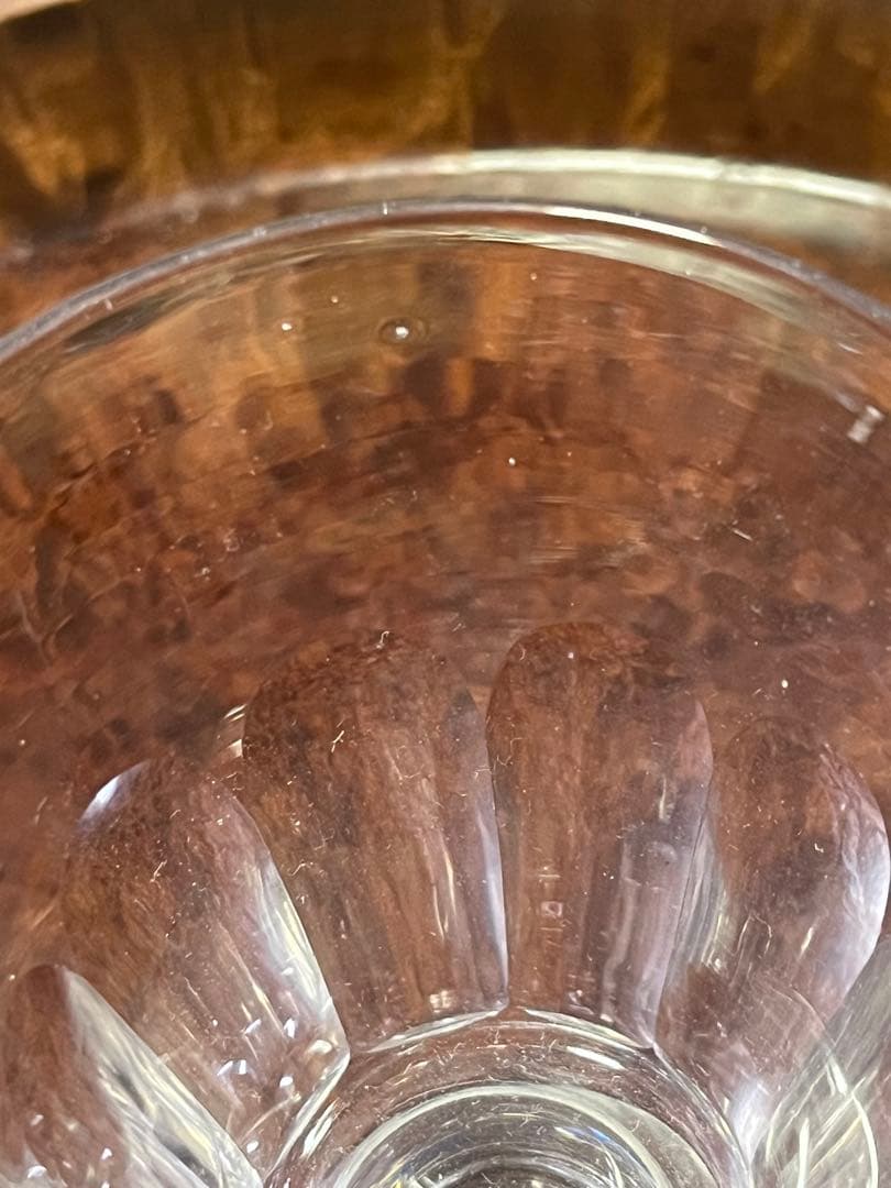 剣先グラス　剣先コップ　カットグラス　型吹き　あられコップ　和ガラス　リキュール