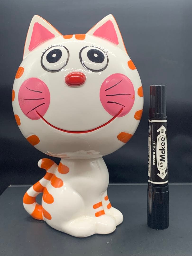 内藤ルネ　猫　箱入り　陶器　貯金箱