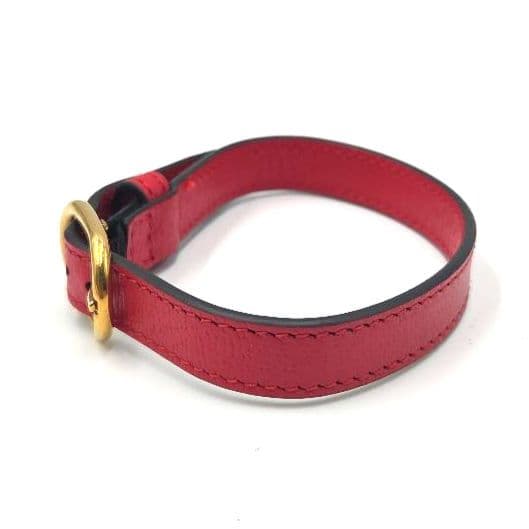 GUCCI ハンドルベルト ペット 小型犬 首輪 ブレスレット 長さ調整 レザー