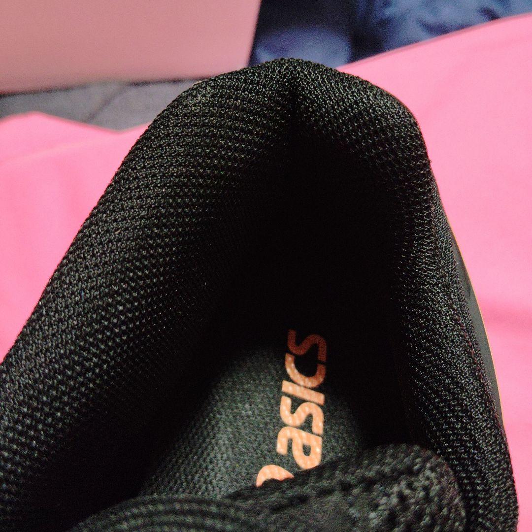 着用1回ASICS ゲルレゾリューションX25.5 2E ブラック/オレンジ