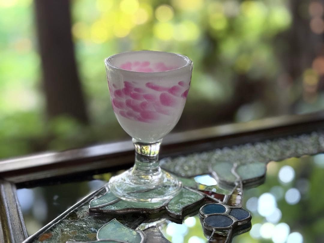 2165様感謝‼️氷コップ‼️かき氷召し上がれ‼️うす紅❌乳白　氷コップ 1客