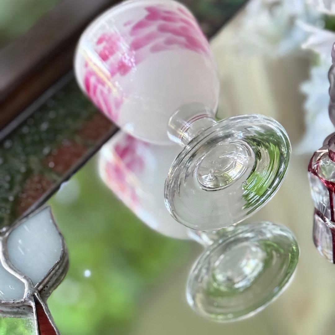 2165様感謝‼️氷コップ‼️かき氷召し上がれ‼️うす紅❌乳白　氷コップ 1客