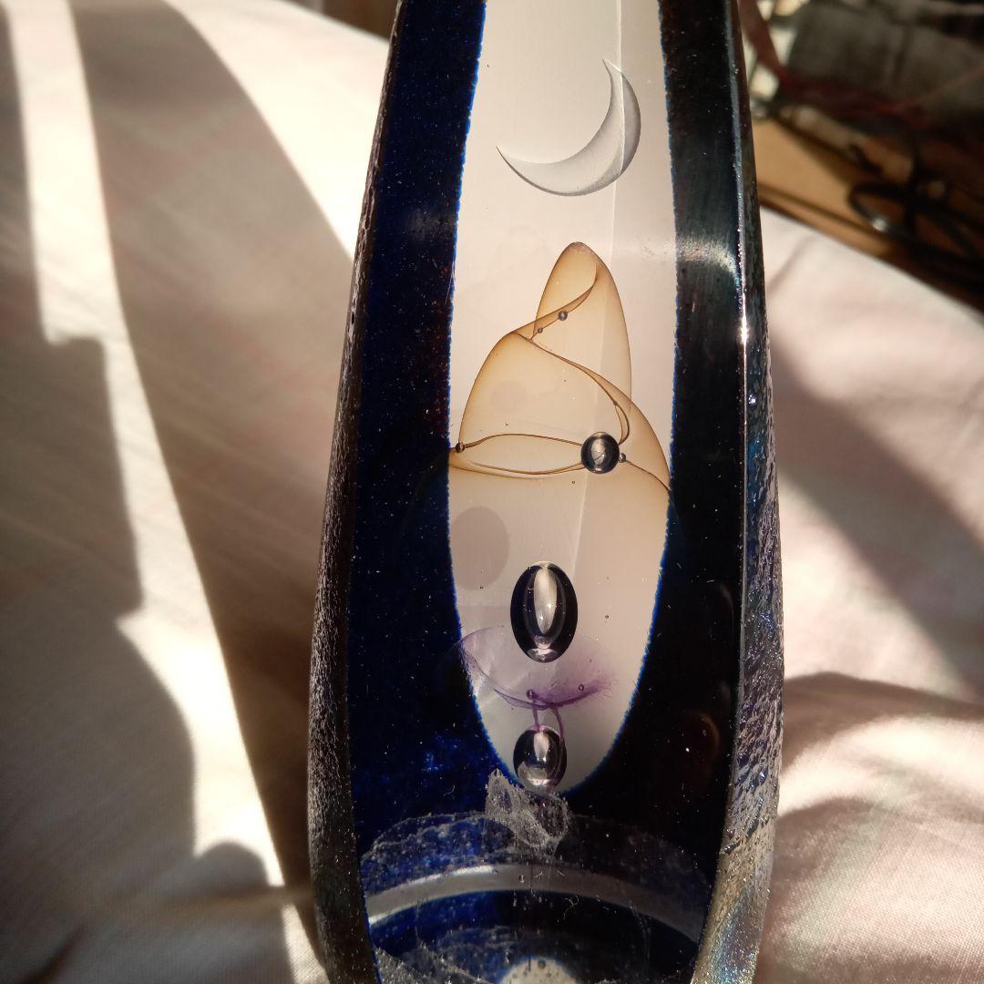 吹きガラスの名作　唯一無二　天才作家　野田雄一作　「天蒼」