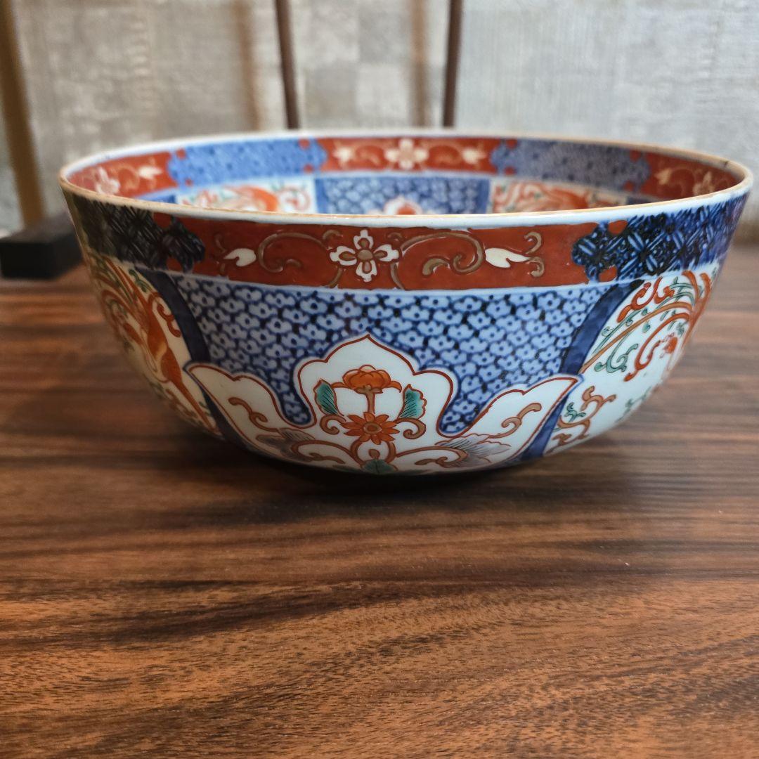 【骨董品】古伊万里　明治 赤絵皿 色絵 金彩 大皿