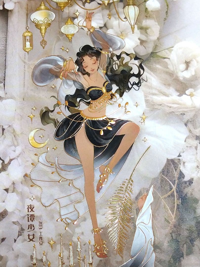 ✩再販✩J1104＃夜譚少女(烫金)703工作室切り売り海外人物マステ女の子