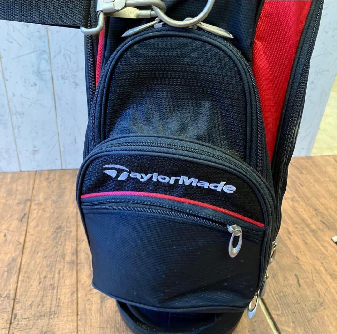 テーラーメイド TaylorMade ゴルフバッグ 黒/赤 キャディバッグ 収納