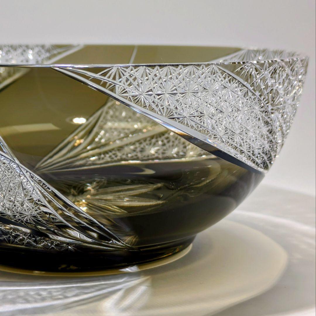 江戸切子　根本硝子工芸　 根本達也 作品　　　　中鉢【 銘： 風流 】