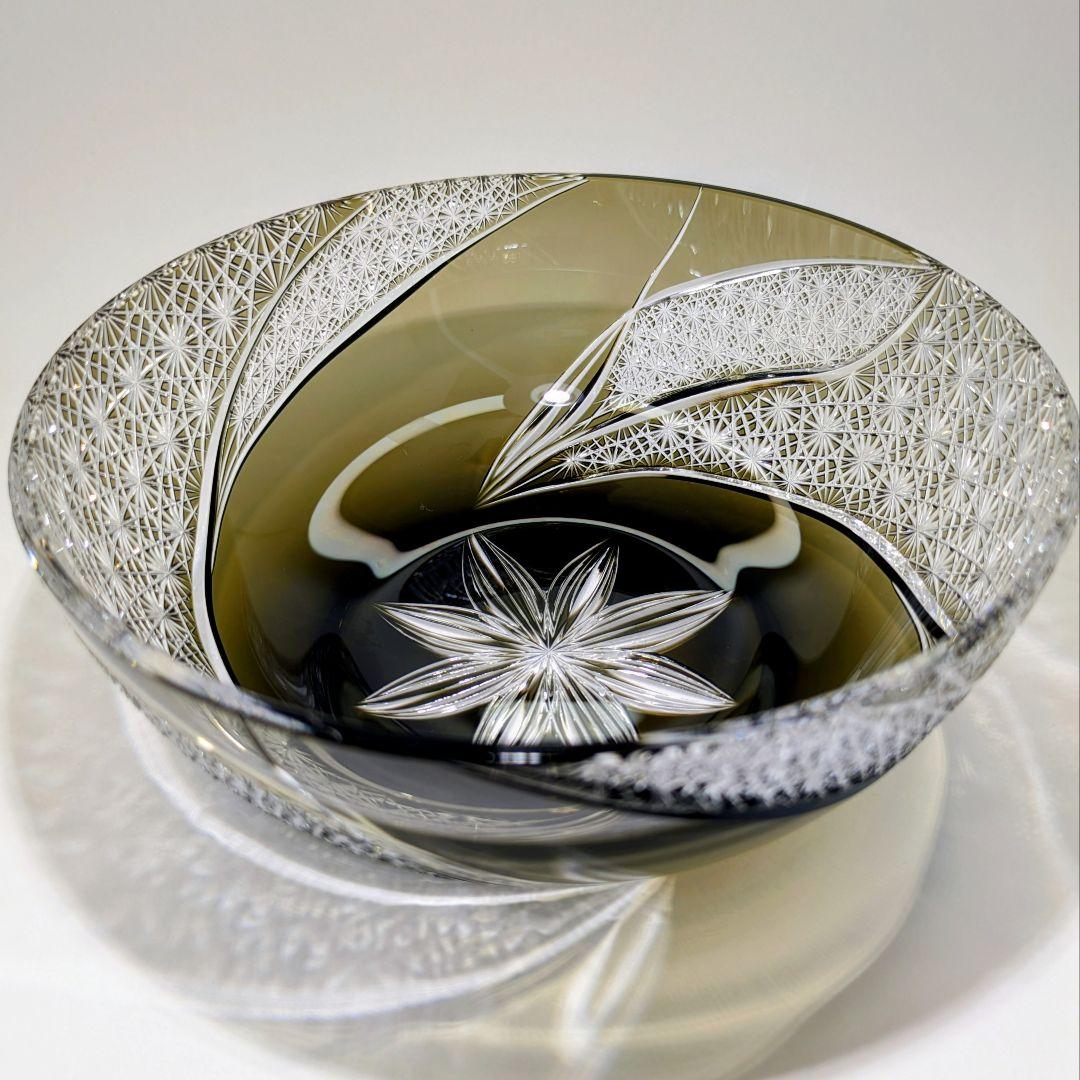 江戸切子　根本硝子工芸　 根本達也 作品　　　　中鉢【 銘： 風流 】