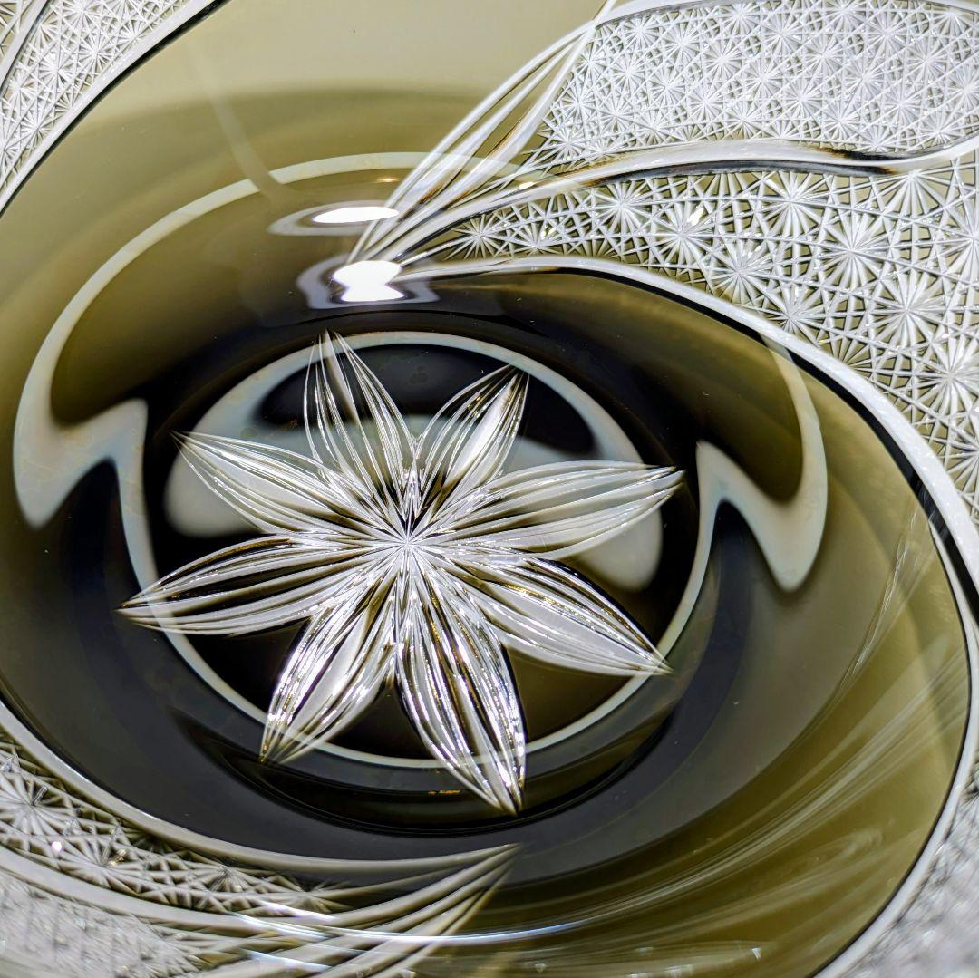 江戸切子　根本硝子工芸　 根本達也 作品　　　　中鉢【 銘： 風流 】