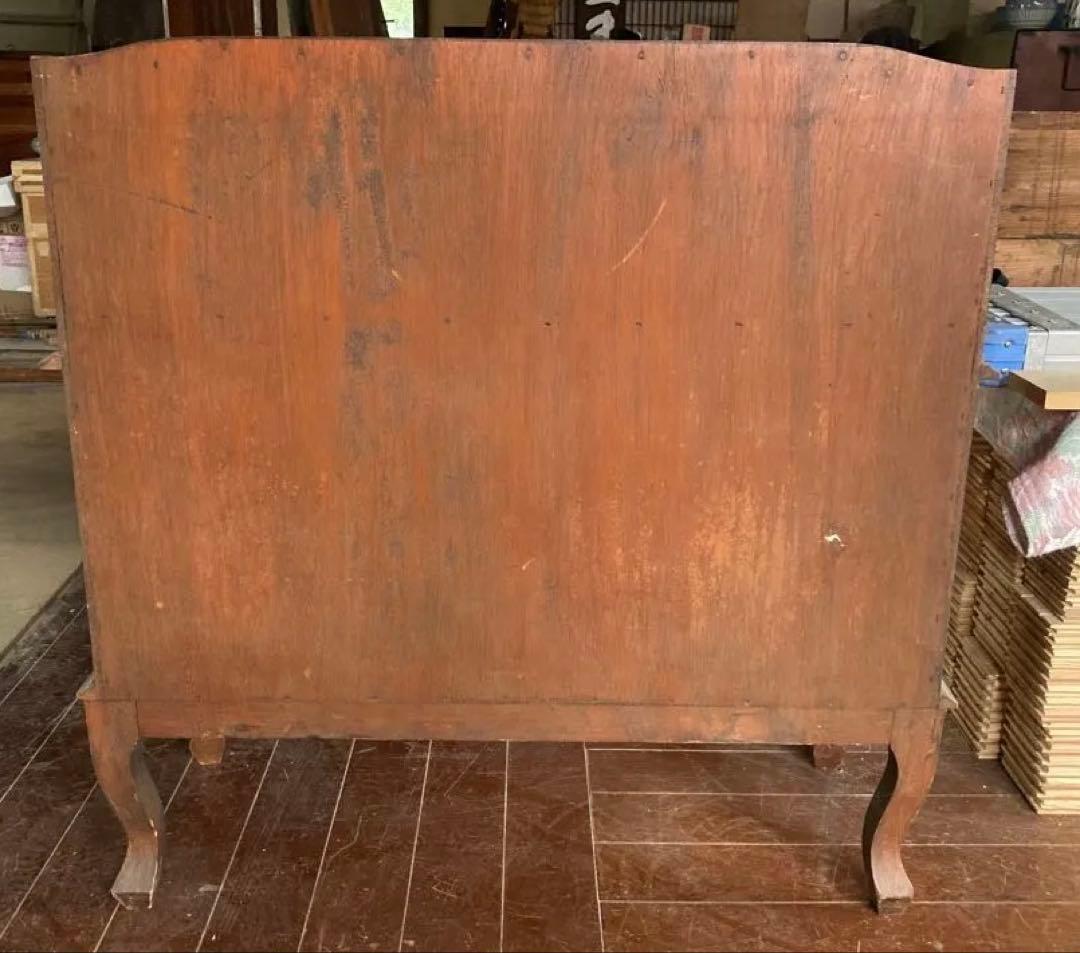 ライティングビューロー　イタリア　アンティーク 猫足　鍵付き