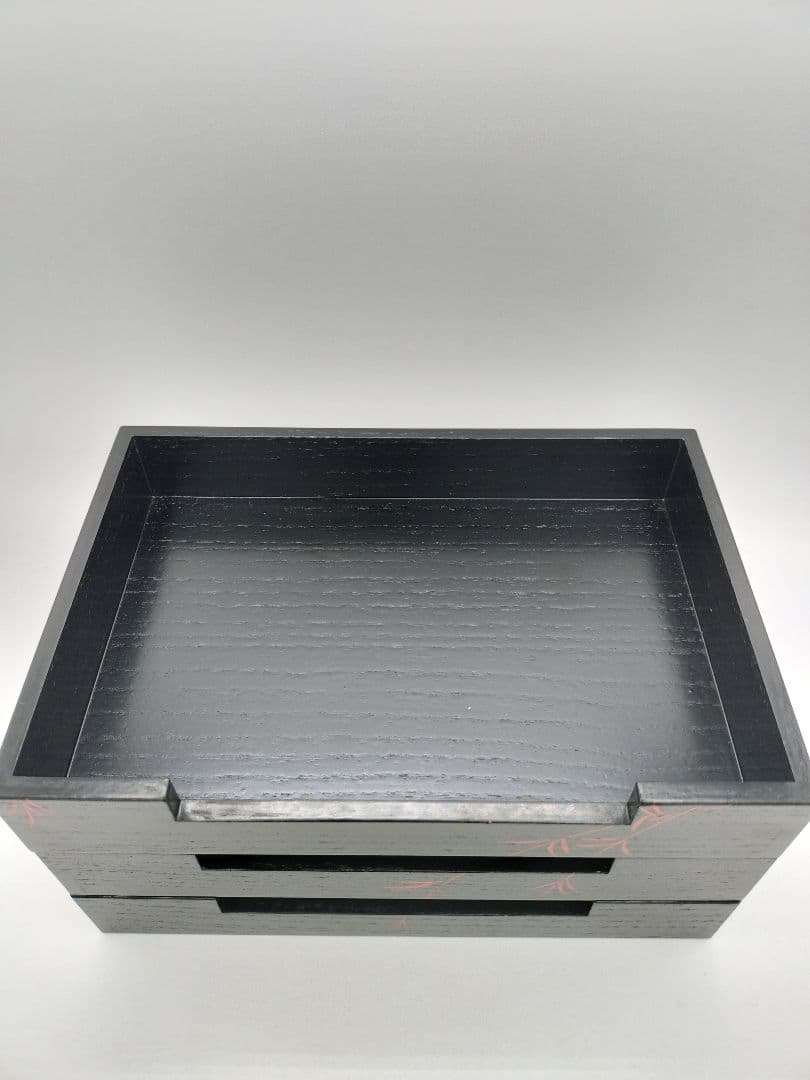 c755 菓子器 鵬雲斎好 三段田楽 京塗 北村葵春 木箱 茶道具 古物