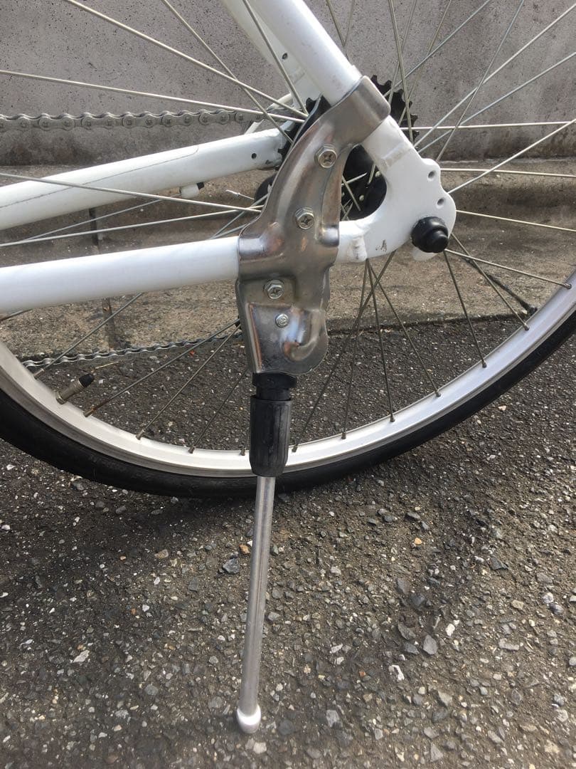 整備済 クロスバイク 自転車 子供 女子 26インチ 美品 綺麗 ホワイト 白