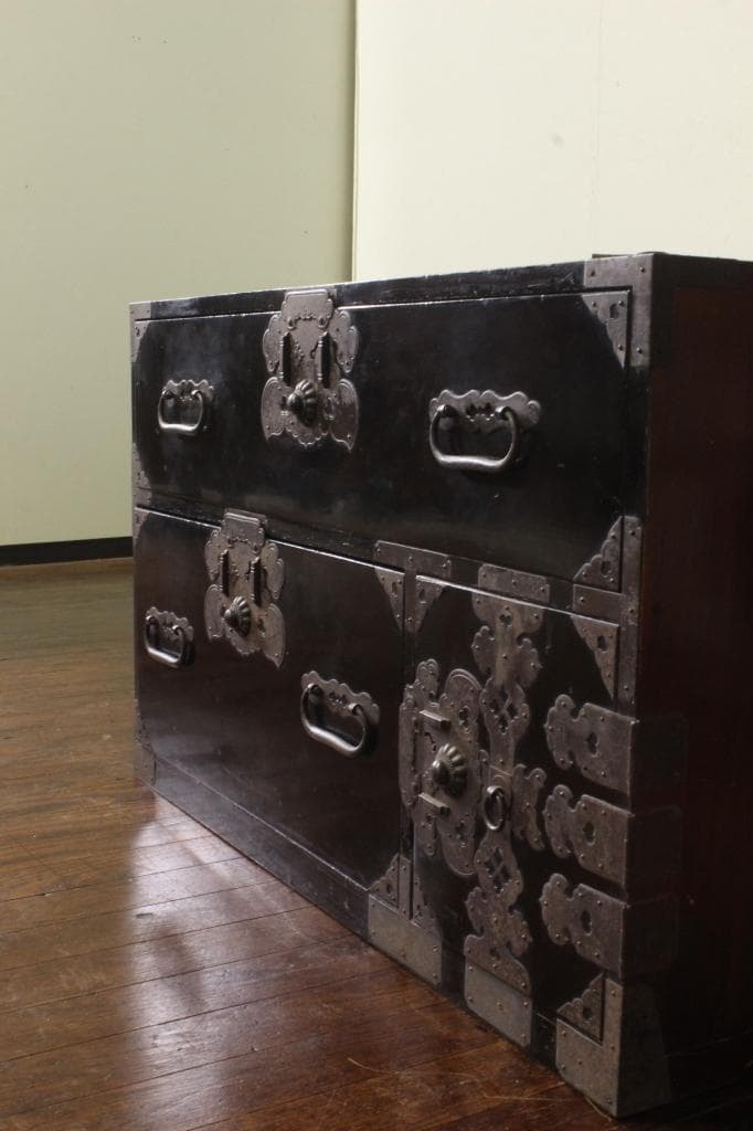 兜金具！庄内箪笥 古家具/古民家/時代箪笥/チェスト/和家具/古道具/古民具