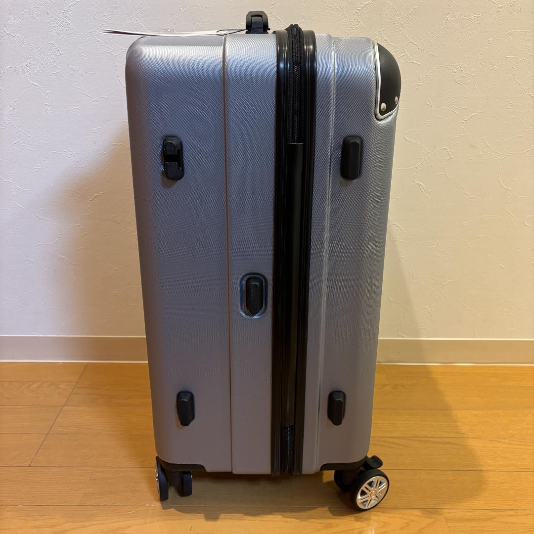 新品半額 日本ブランド スーツ キャリーケース Mサイズ 68L シルバーグレー