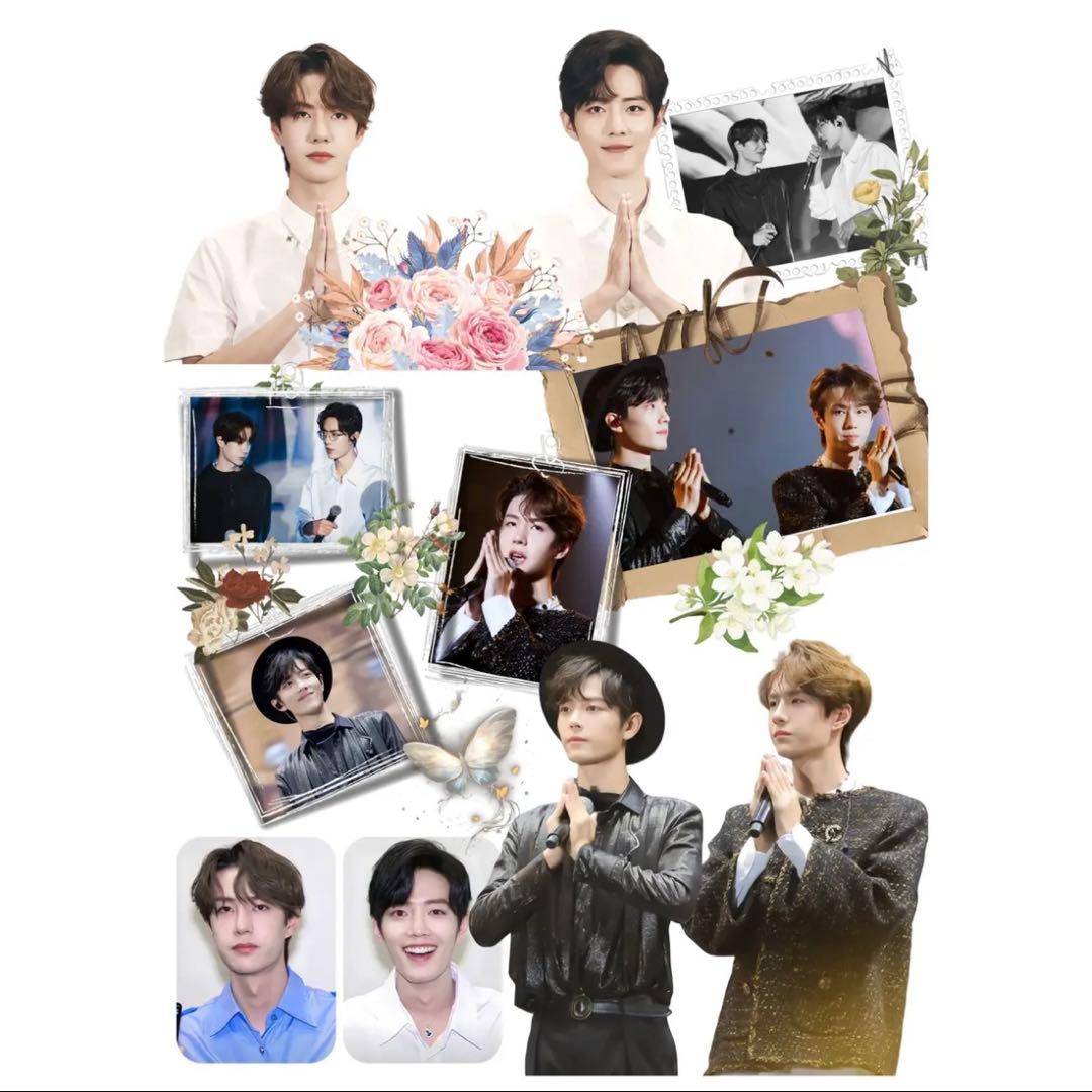 19×25cm 王一博 肖戦 デザイン　転写耐油防水ステッカー　11枚