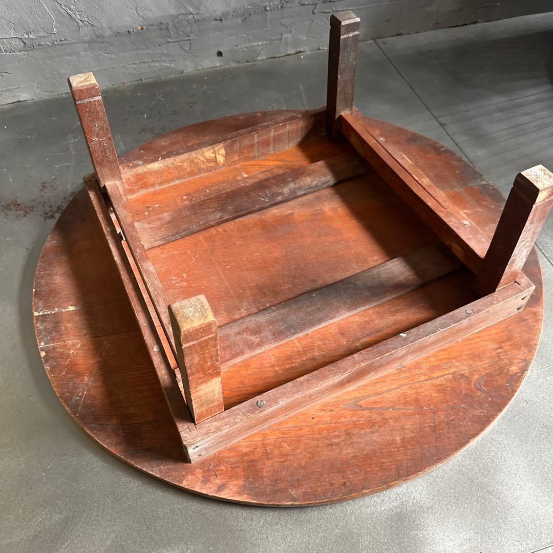 瞬間的お値下げ‼️ちゃぶ台　ラウンド木製テーブル