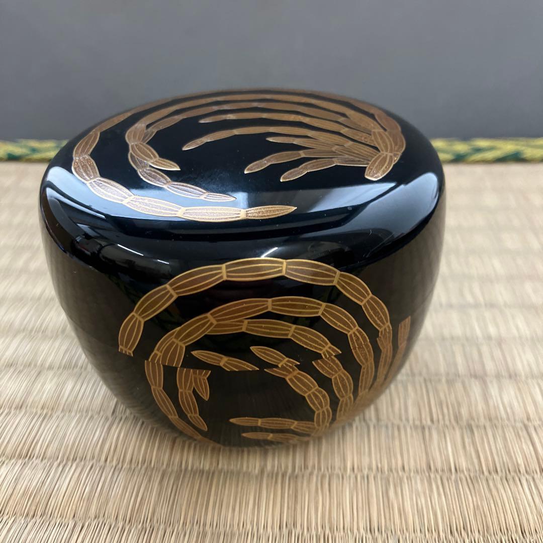 茶道具　木賊丸蒔絵平棗　川瀬表完　造　　葆光斎書付　共箱　S31HN