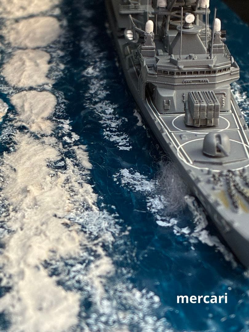 1／700 海上自衛隊練習艦あさぎり型 TV-3516 洋上ジオラマ仕上
