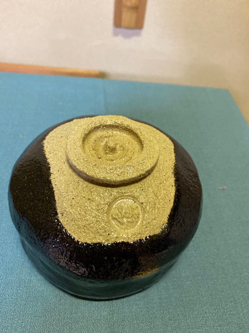 茶道具/黒茶碗　小川長楽 『黒 松声』 鵬雲斎書付 共箱