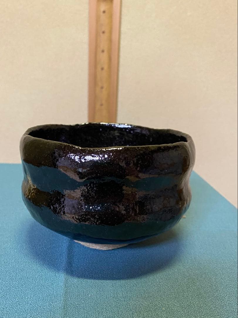 茶道具/黒茶碗　小川長楽 『黒 松声』 鵬雲斎書付 共箱