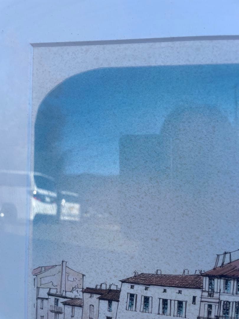 ロルフ ラフルスキー リトグラフ フランス 風景画 大型額絵　直筆サイン