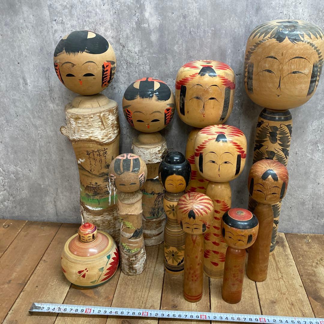 D-3 【希少】伝統こけし 11点セット まとめ売り（白樺・山形・鳴子など）
