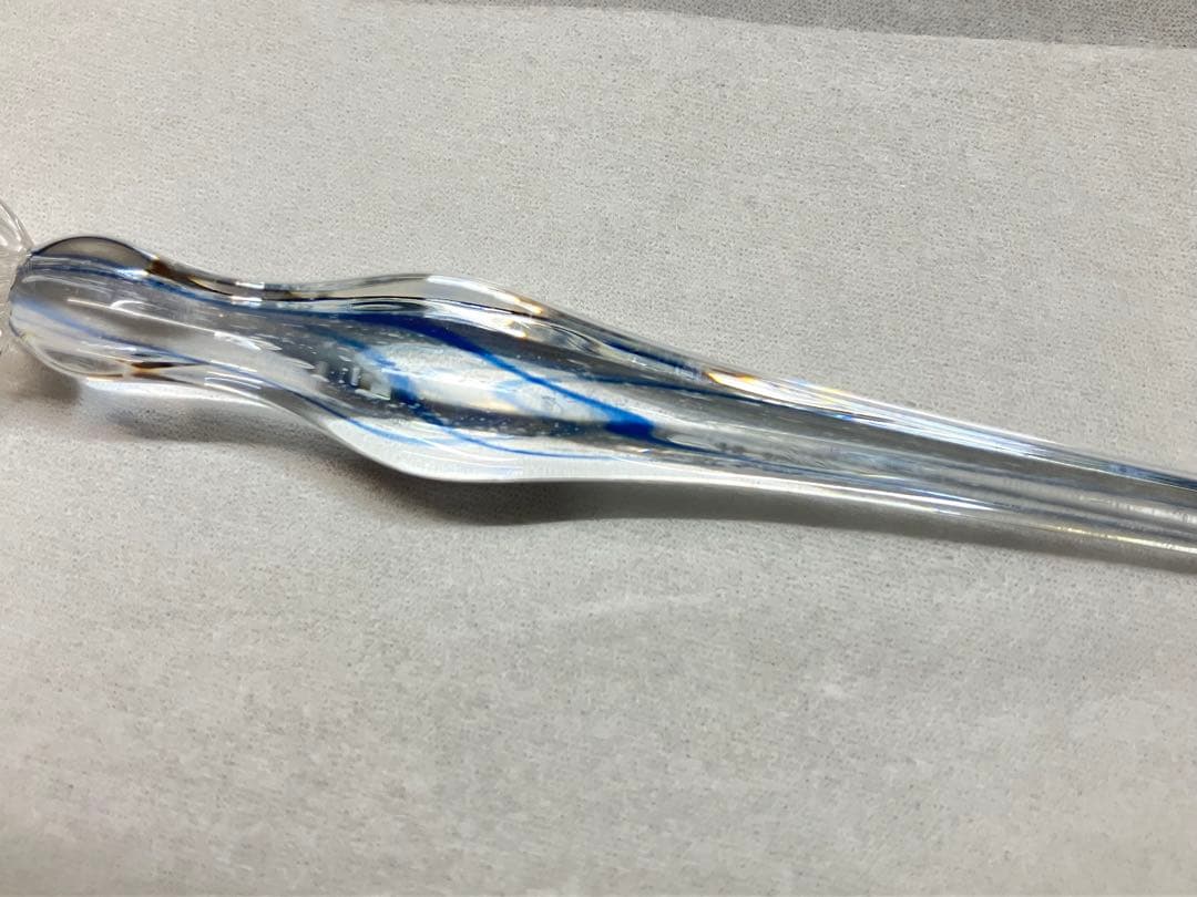 哲磋工房　ガラスペン　青色
