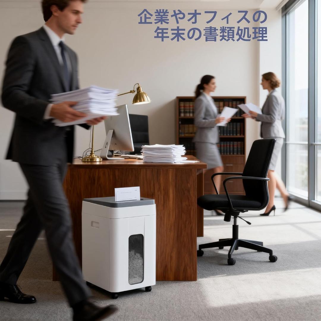 彡新品彡高性能 オートフィードシュレッダー 自動400枚 50L マイクロカット