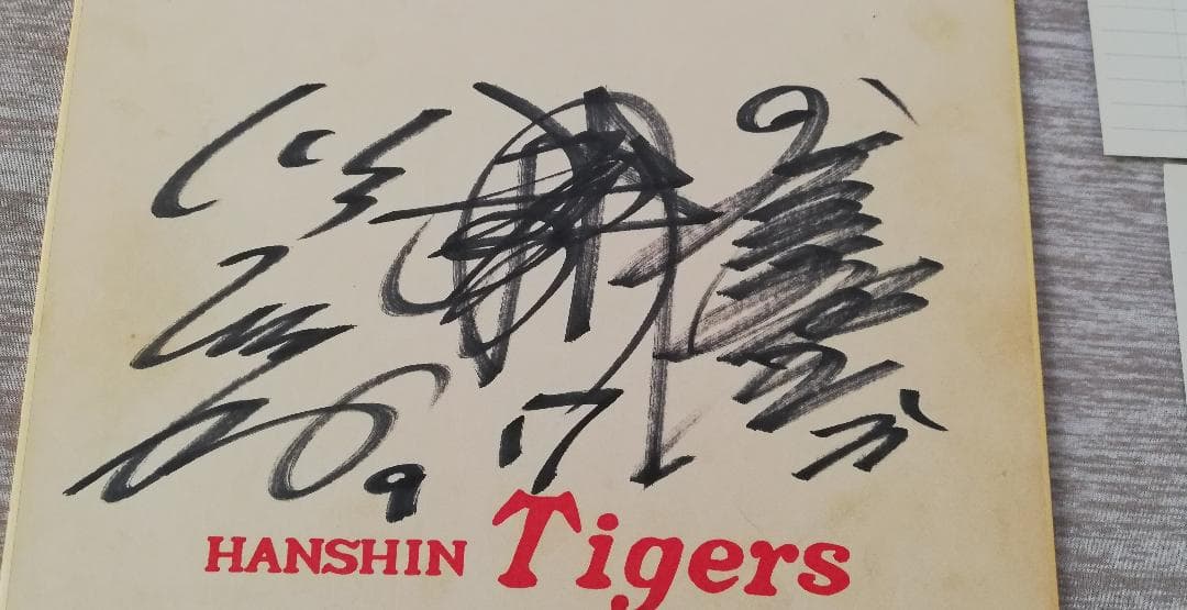 阪神タイガース　レア直筆サイン 掛布/佐野/桑野/中西/湯船/太田?選手