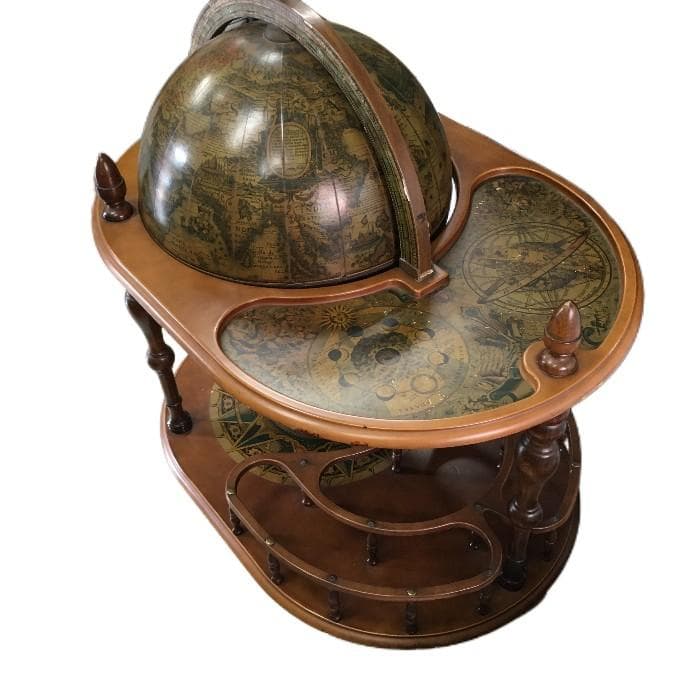 J リユース アンティーク 地球儀型 ワゴン ワイン バー キャビネット 希少