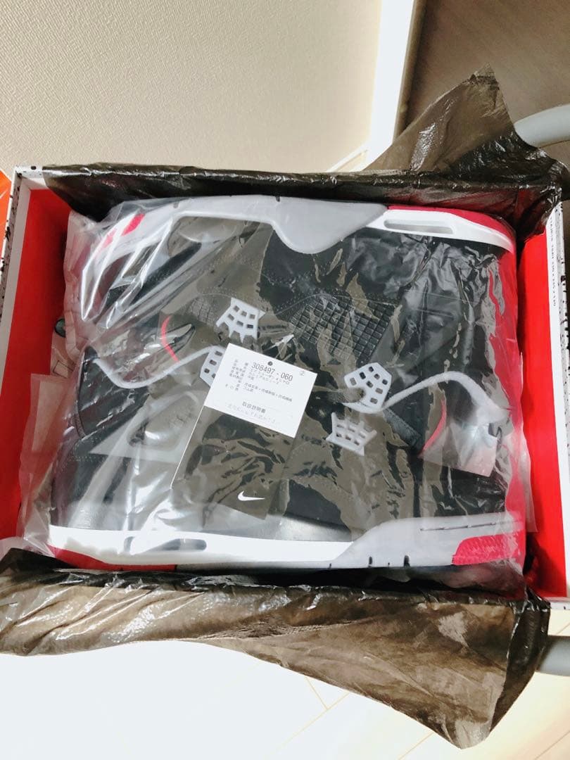 【新品未使用】AIR JORDAN 4 RETRO ブレッド2019
