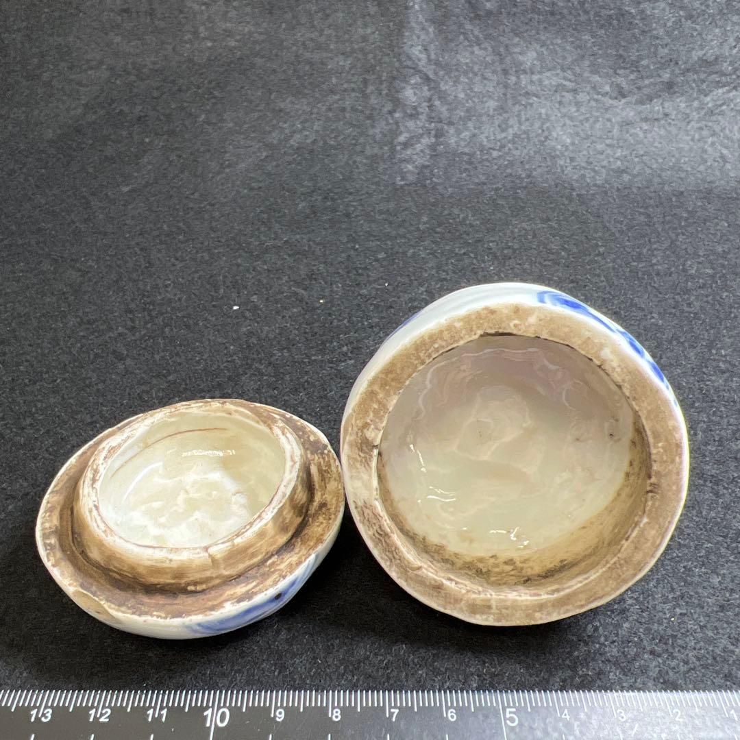 五良大甫　呉祥瑞造銘香合　木箱付　高さ約7㎝　東Y7-0523⭐︎2F